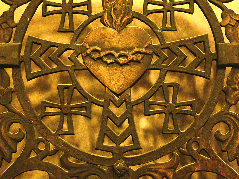 An ornate golden cross